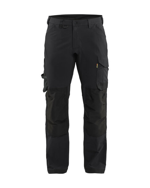 Handwerker Arbeitshose Stretch 4-Wege-Stretch Schwarz