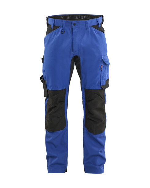 Handwerker Arbeitshose mit Stretch Kornblau/Schwarz