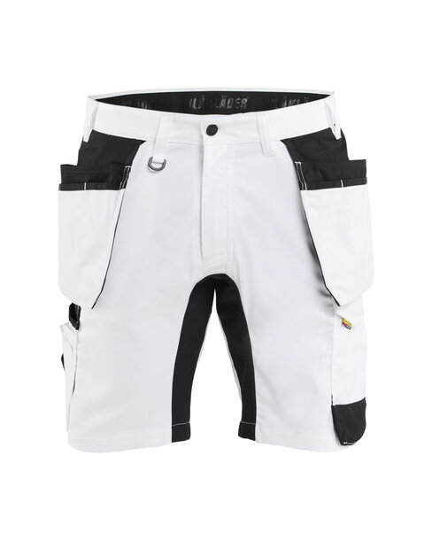 MALERSHORTS STRETCH Weiß/Schwarz