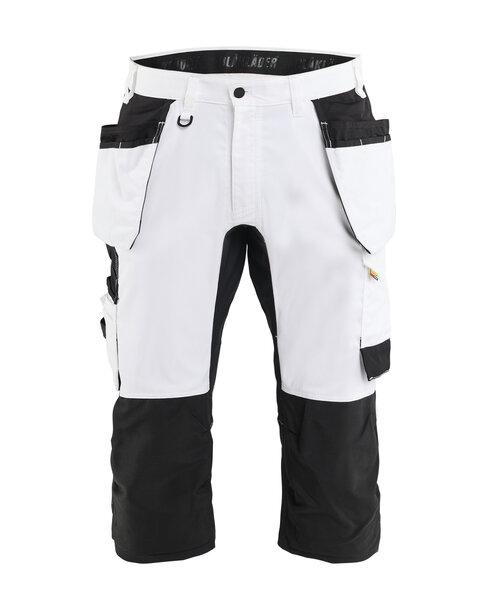 MALER PIRATENHOSE STRETCH Weiß/Schwarz