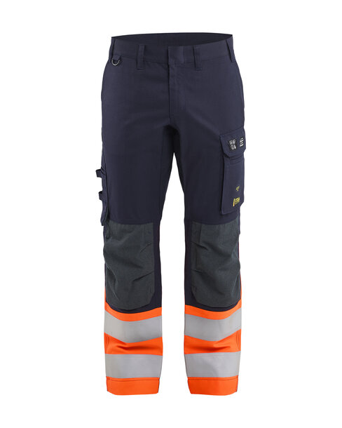 Multinorm Arbeitshose Inhärent mit Stretch Marineblau/Orange