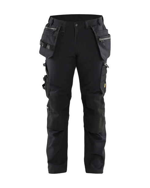 Handwerker Arbeitshose mit Stretch Schwarz/Schwarz