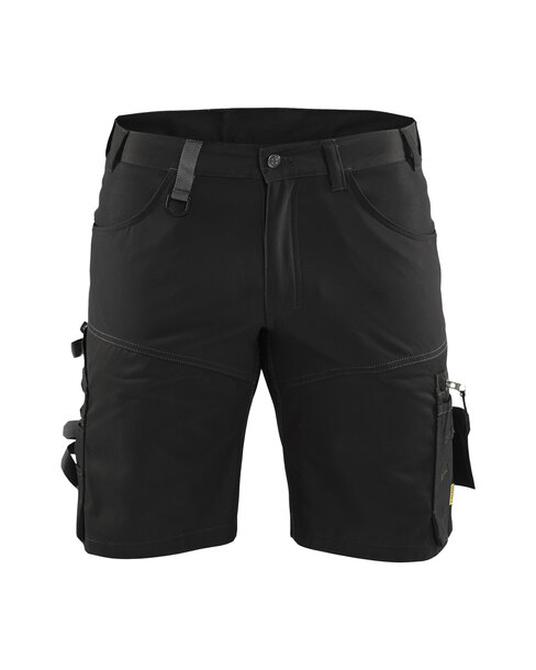Handwerker Shorts mit Stretch Schwarz