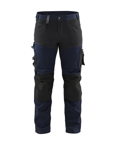 Handwerker Arbeitshose mit Stretch Dunkel Marineblau/Schwarz
