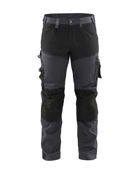 Handwerker Arbeitshose mit Stretch Mittelgrau/Schwarz
