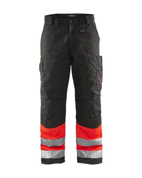 High Vis Arbeitshose High Vis Rot/Schwarz
