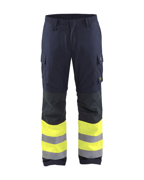 Multinorm Winter Arbeitshose Marineblau/ High Vis Gelb