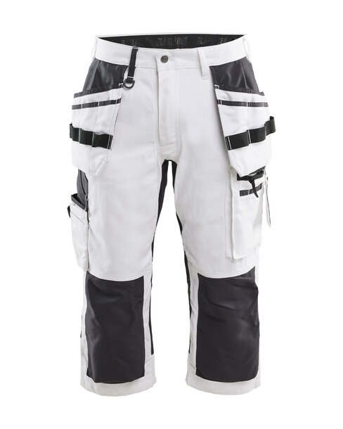 Maler Piraten Shorts mit Stretch Weiß/Schwarz