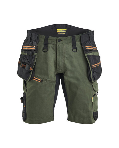 STRIKER Handwerkershorts mit Stretch Waldgrün/Rost