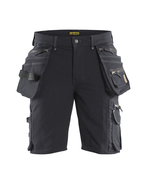 Handwerker Shorts 4-Wege-Stretch X1900 Dunkelgrau/Schwarz
