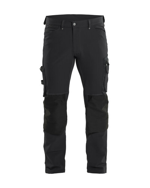 Handwerker Arbeitshose ohne Nageltaschen 4-Wege-Stretch X1900 Schwarz