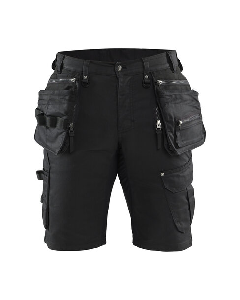 Handwerker Shorts Stretch X1900 Schwarz/Schwarz