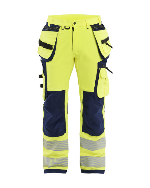High Vis Arbeitshose 4-Wege-Stretch High Vis Gelb/Marineblau