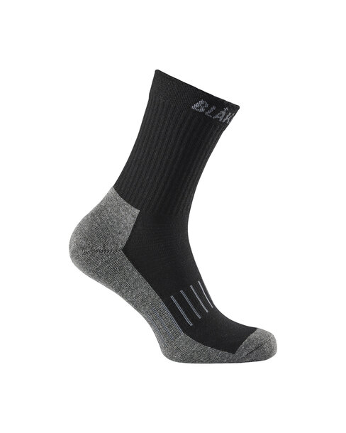 Baumwollsocken 3er-Pack Schwarz/Dunkelgrau
