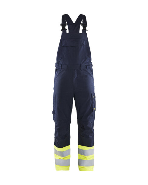 Latzhose Inhärent Stahl Marineblau/ High Vis Gelb