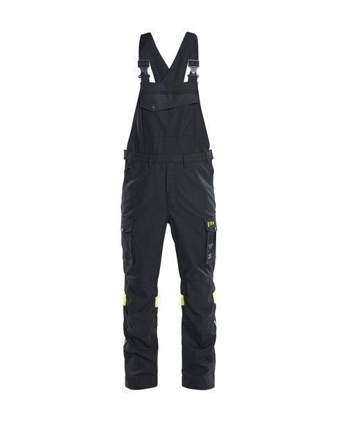 Latzhose Inhärent Schwarz/High Vis Gelb
