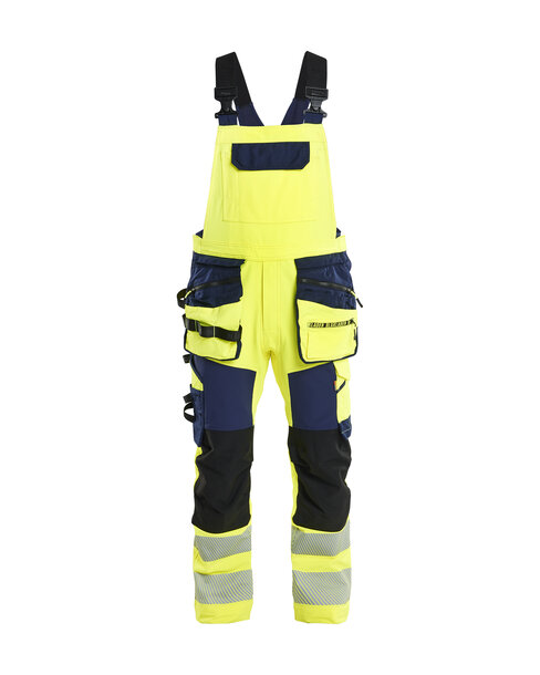 High Vis Latzhose 4-Wege-StretchHigh Vis Gelb/Marineblau