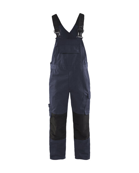 Latzhose mit Stretch Dunkel Marineblau/Schwarz