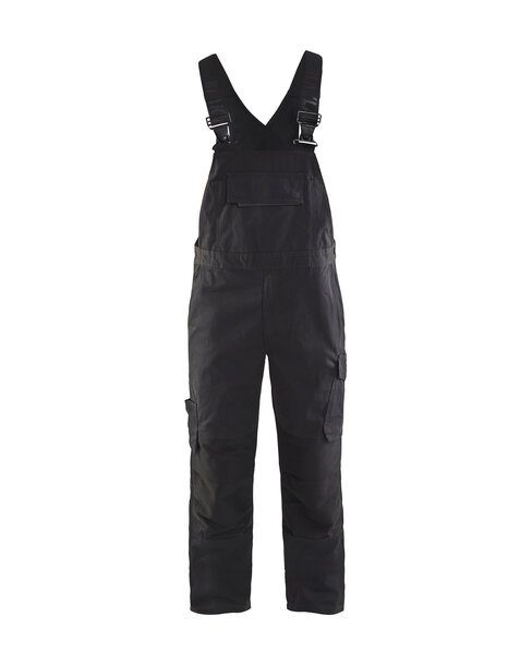 Latzhose mit Stretch Schwarz/Dunkelgrau