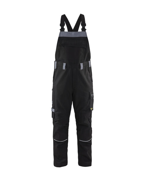 Flammschutz Latzhose Schwarz/Grau