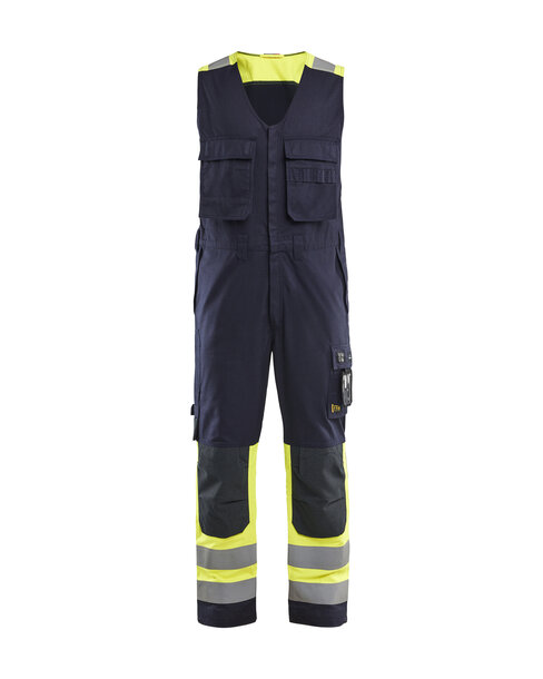 Inhärenter ärmelloser Overall Marineblau/ High Vis Gelb