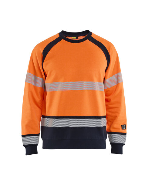 Multinorm Sweatshirt Inhärent High Vis Orange/Marineblau