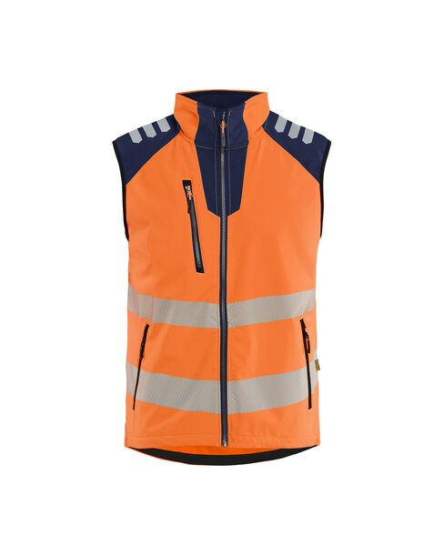 Softshell Weste High Vis High Vis Orange/Marineblau