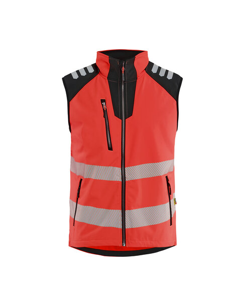 Softshell Weste High Vis High Vis Rot/Schwarz