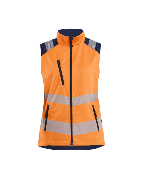 Damen High Vis Weste High Vis Orange/Marineblau