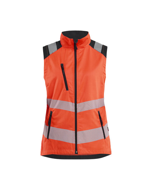 Damen High Vis Weste High Vis Rot/Schwarz