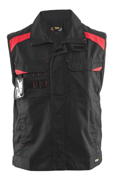 Arbeitsweste Industrie Schwarz/Rot