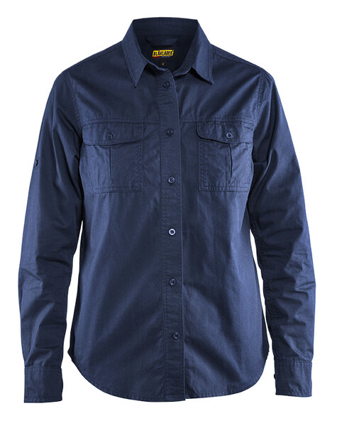Damen Twill Hemd Marineblau
