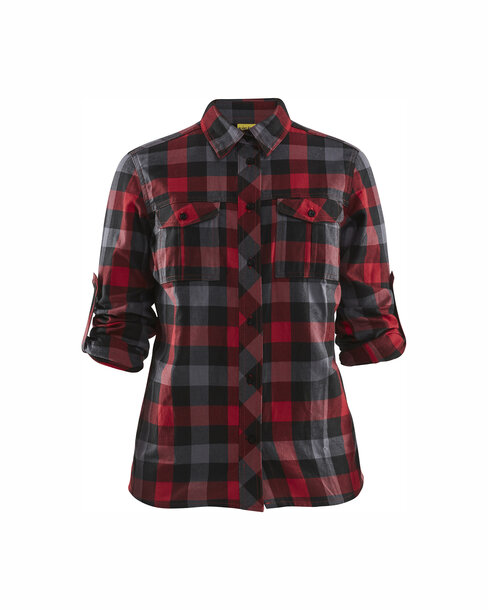 Damen Flanellhemd Rot/Schwarz