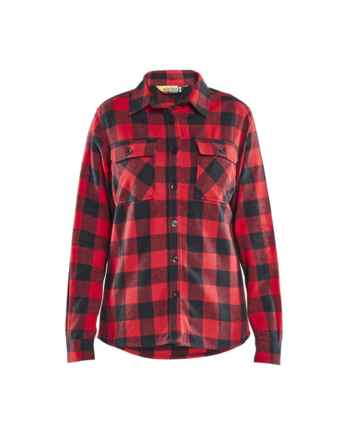 Damen Flanellhemd Rot/Schwarz