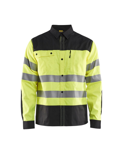 High Vis Arbeitshemd High Vis Gelb/Schwarz