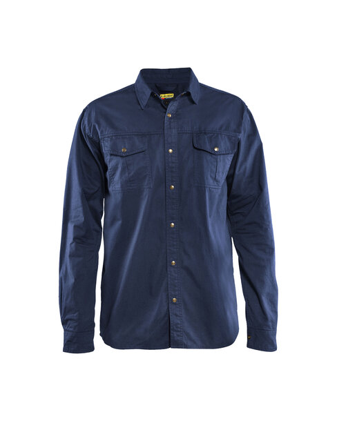 Baumwollhemd Marineblau