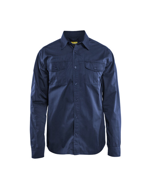 Langarmhemd Marineblau