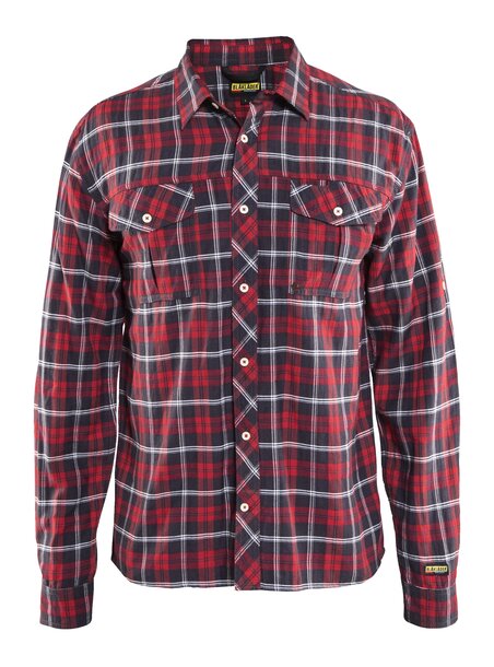 Hemd mit Schachbrett-Muster Rot/Marineblau