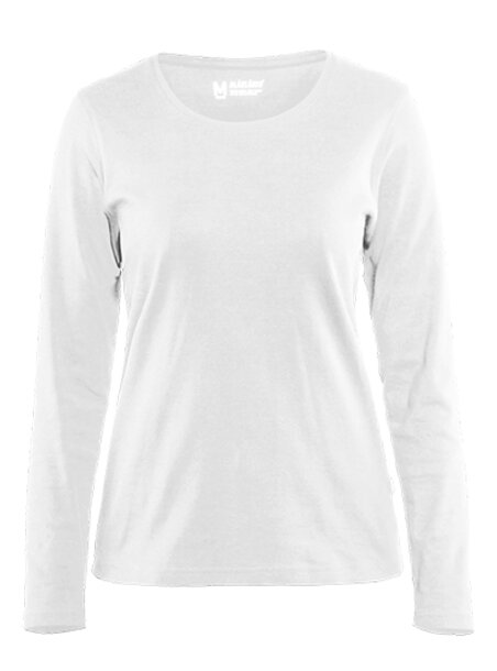 Damen Langarm T-Shirt Weiß