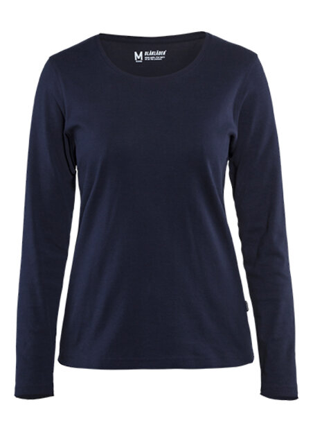 Damen Langarm T-Shirt Marineblau