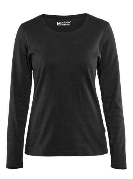 Damen Langarm T-Shirt Schwarz