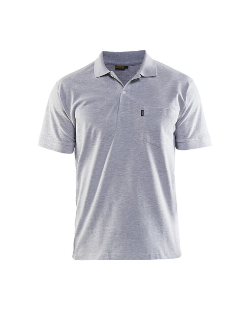 Polo Shirt Grau Melange