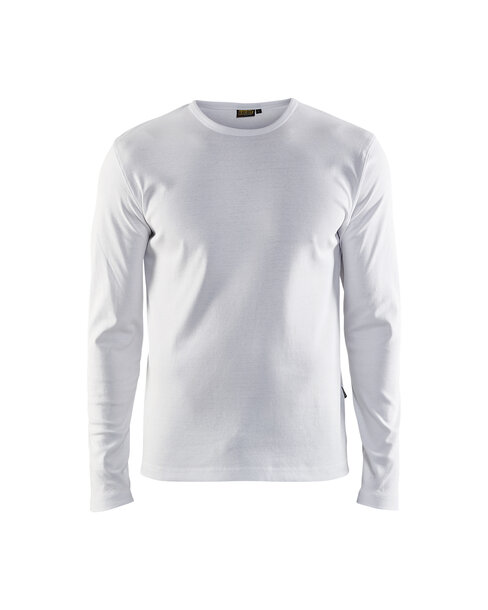Langarm T-Shirt Weiß