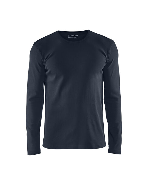 Langarm T-Shirt Dunkel Marineblau
