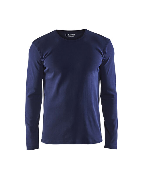 Langarm T-Shirt Marineblau