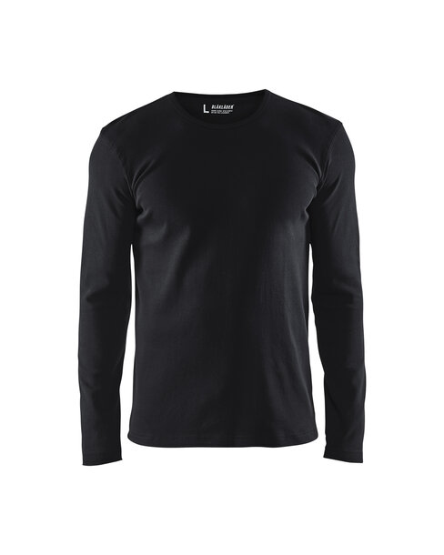 Langarm T-Shirt Schwarz