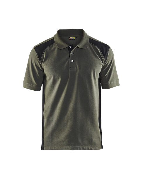 Polo Shirt Armygrün/Schwarz