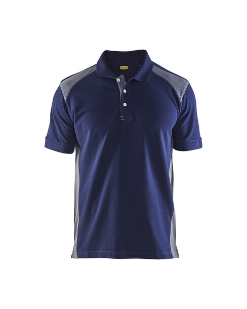 Polo Shirt Marineblau/Grau