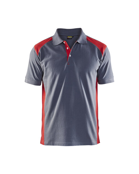 Polo Shirt Grau/Rot