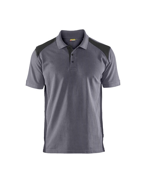 Polo Shirt Mittelgrau/Schwarz